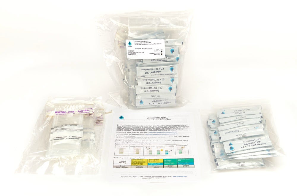 Components in Aquagenx CBT EC+TC P/A Kit 50-Pack