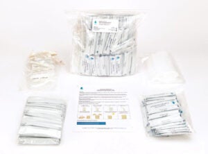 Components included in GEL EC CFU Kit for E. coli