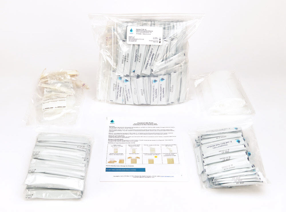 Components in Aquagenx AMR ESBL E. coli CFU Kit 50-Pack