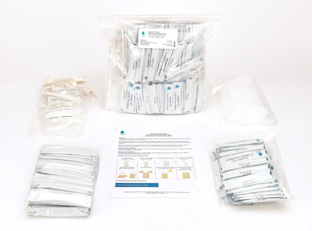 GEL AMR Kit Components in Aquagenx AMR ESBL E. coli CFU Kit 50-Pack